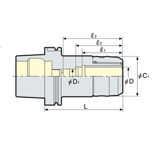 Mandrins à pince hsk-a multi-lock